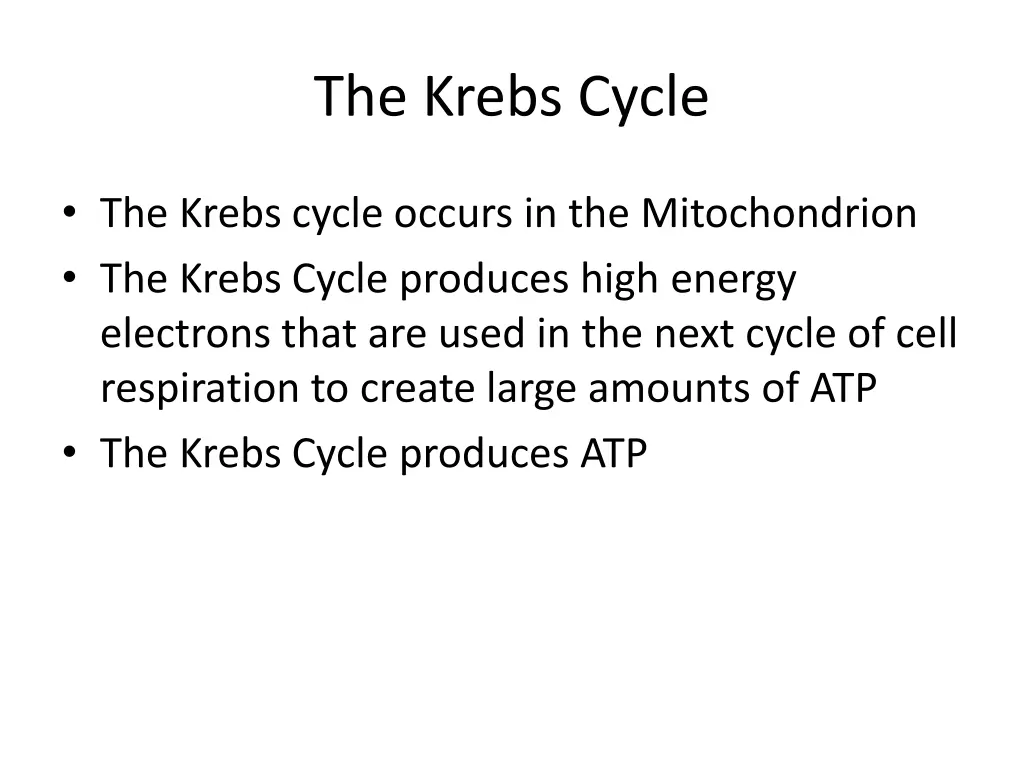 the krebs cycle 1