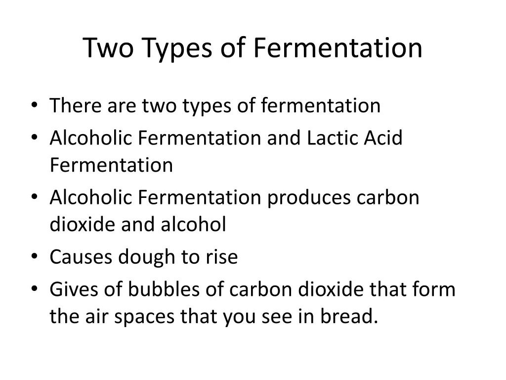 two types of fermentation