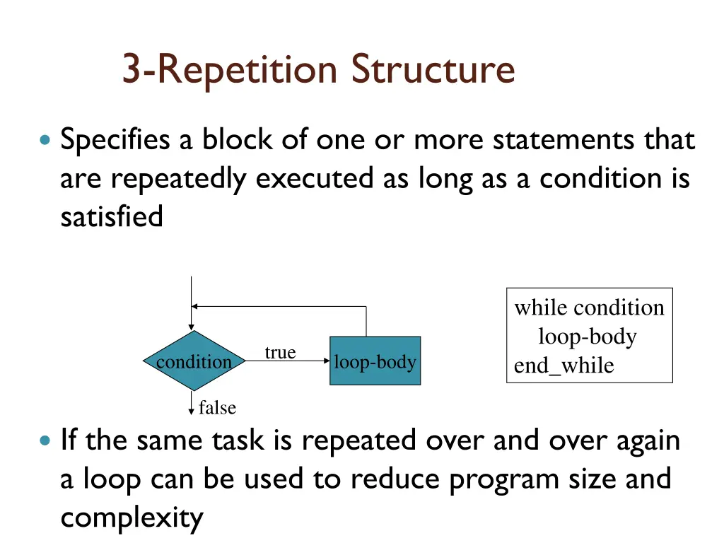 3 repetition structure