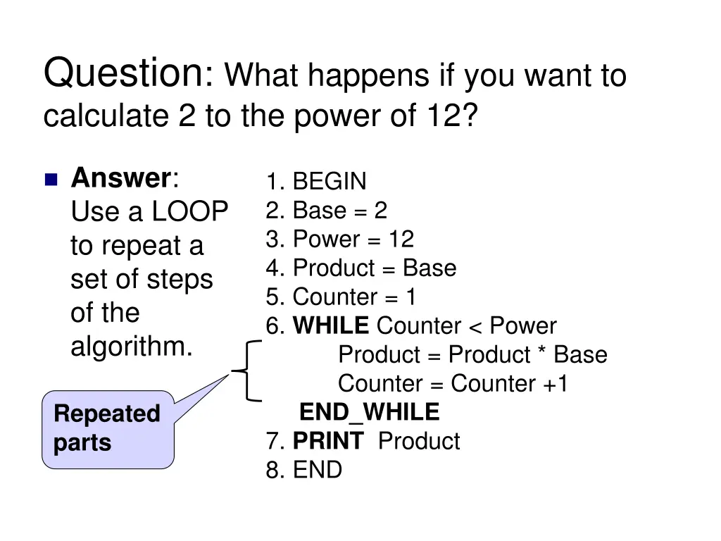 question what happens if you want to calculate