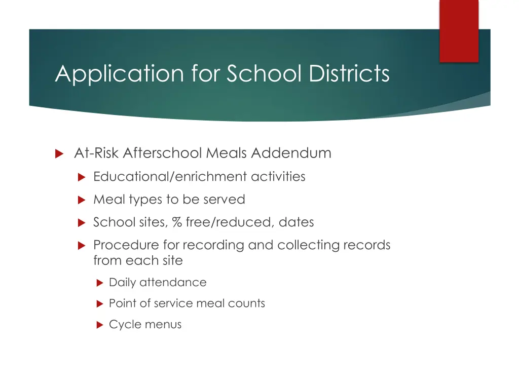 application for school districts