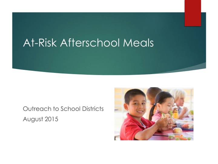 at risk afterschool meals