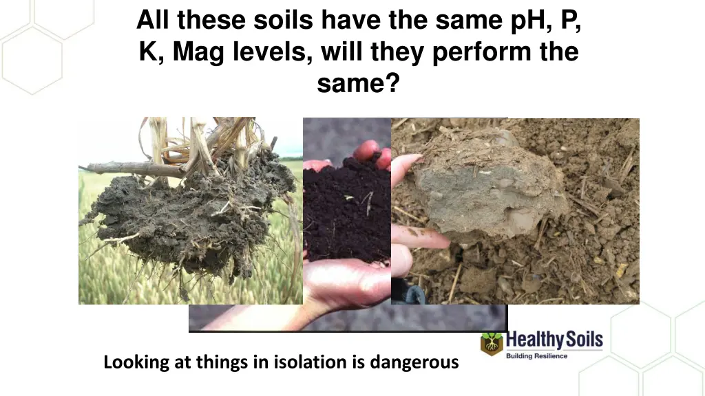 all these soils have the same ph p k mag levels