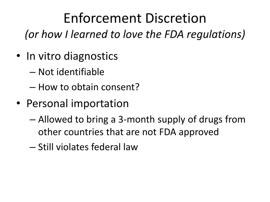 enforcement discretion or how i learned to love