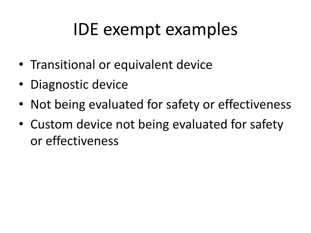 ide exempt examples