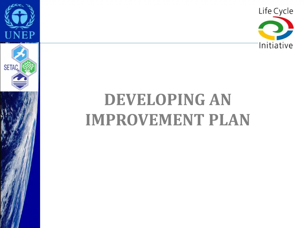 developing an improvement plan