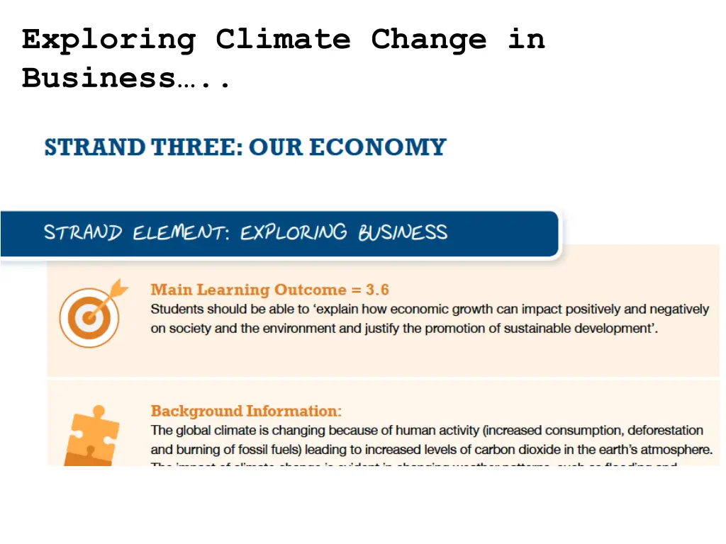 exploring climate change in business