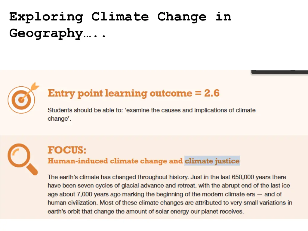 exploring climate change in geography