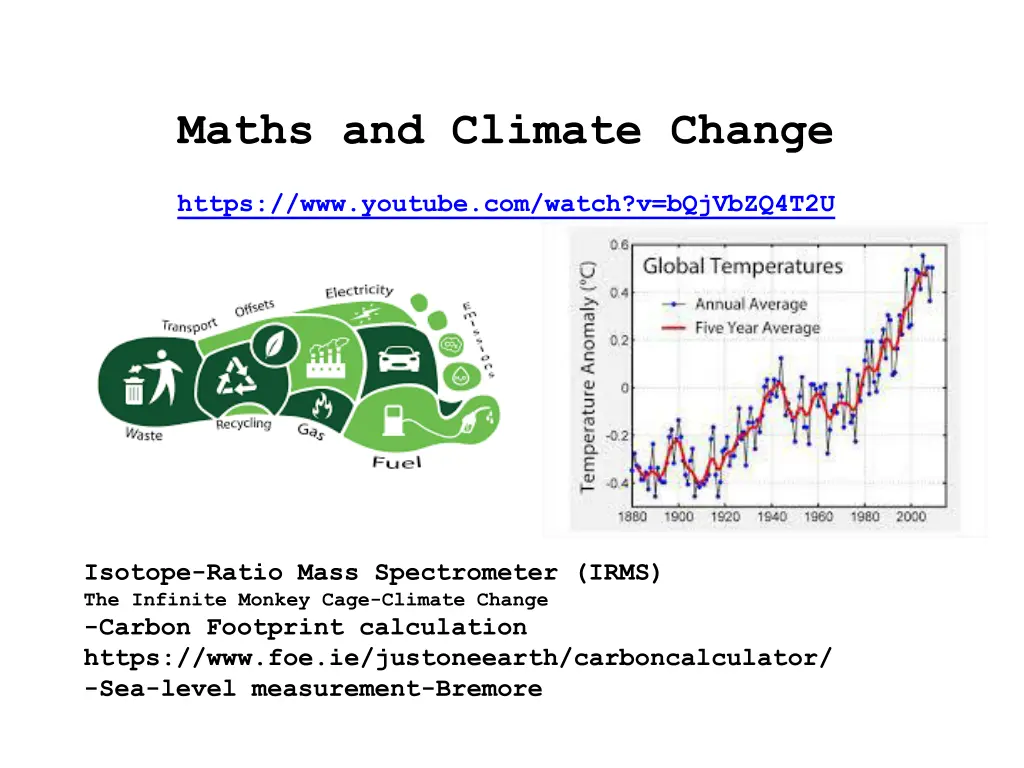 maths and climate change