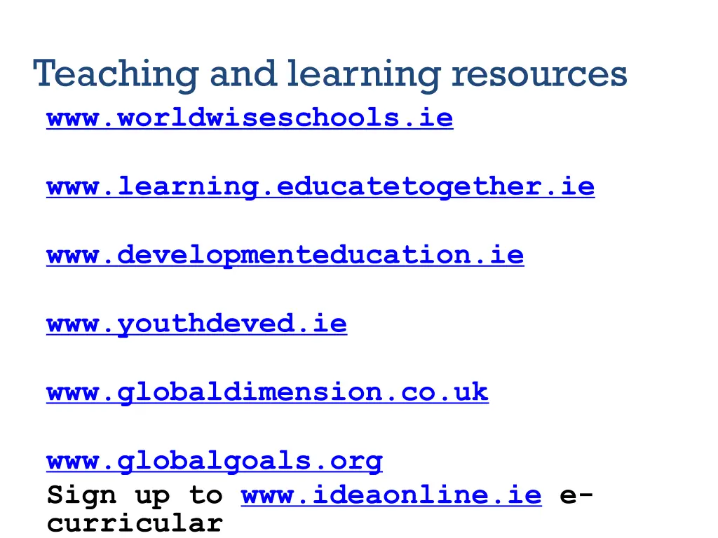 teaching and learning resources