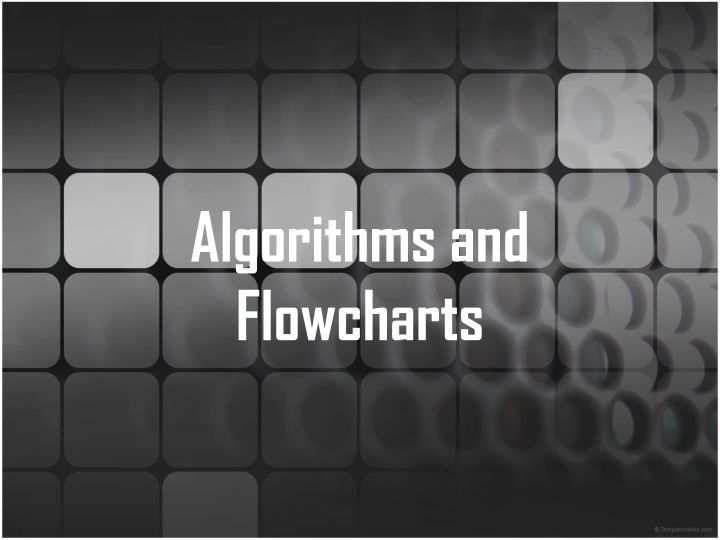 algorithms and flowcharts