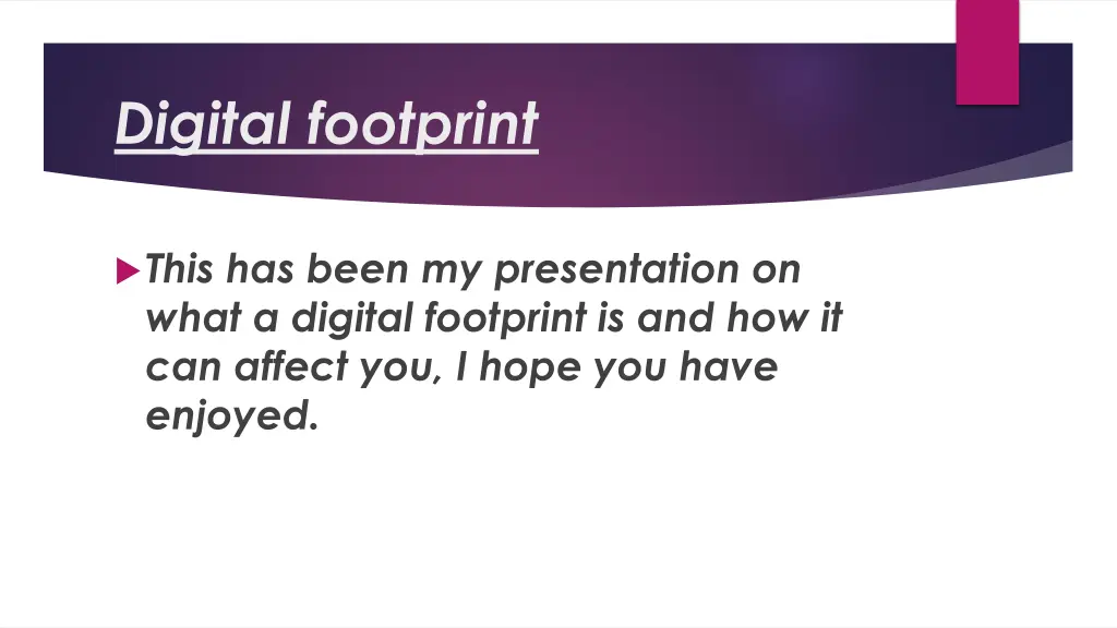 digital footprint