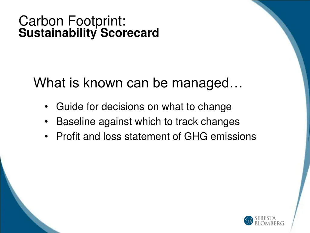 carbon footprint sustainability scorecard 7