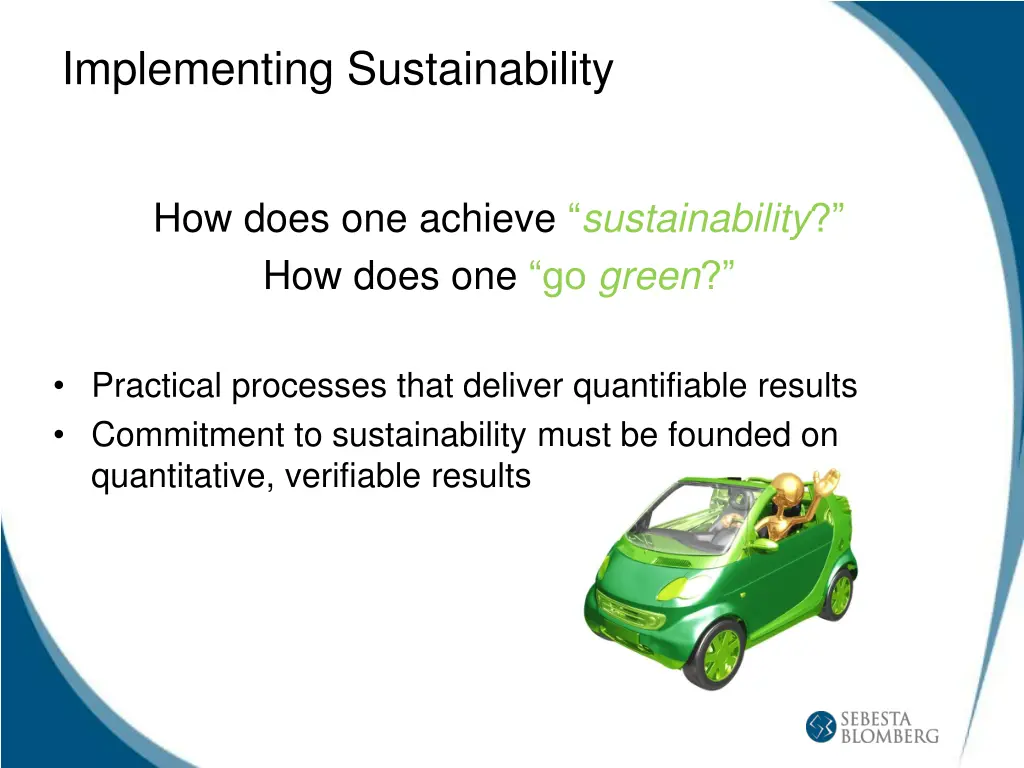 implementing sustainability