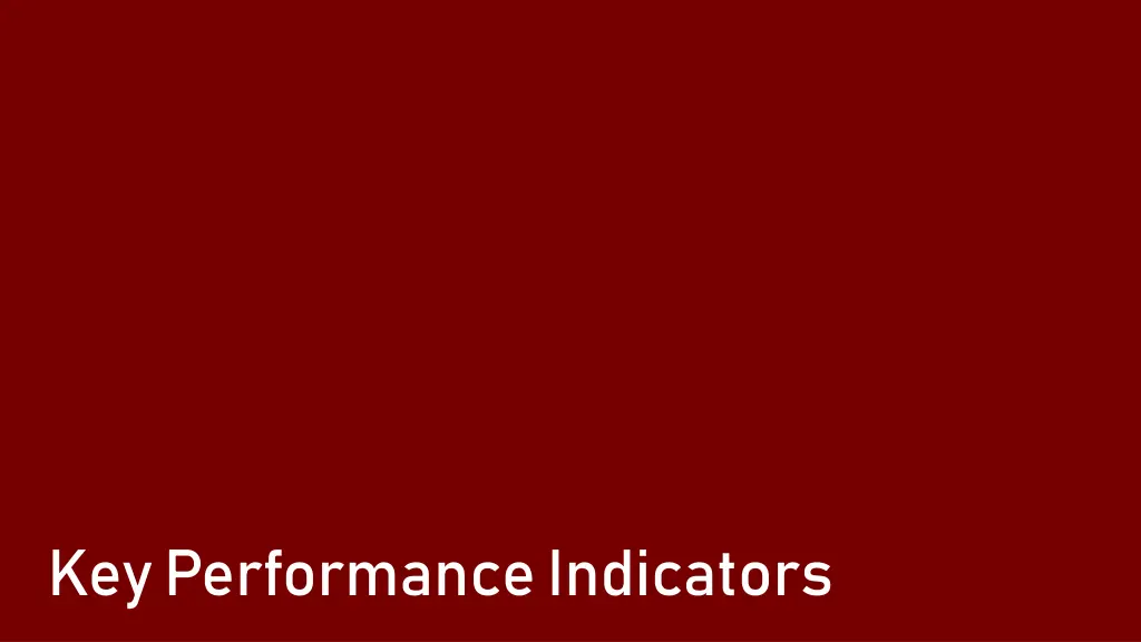 key performance indicators