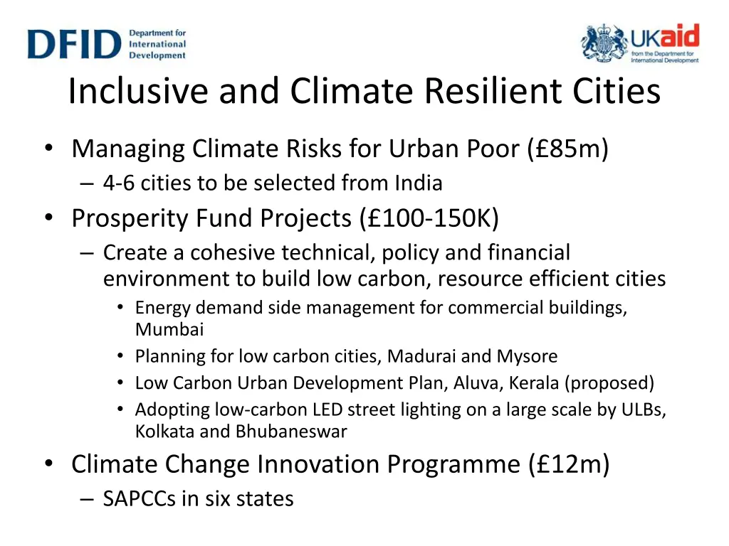 inclusive and climate resilient cities