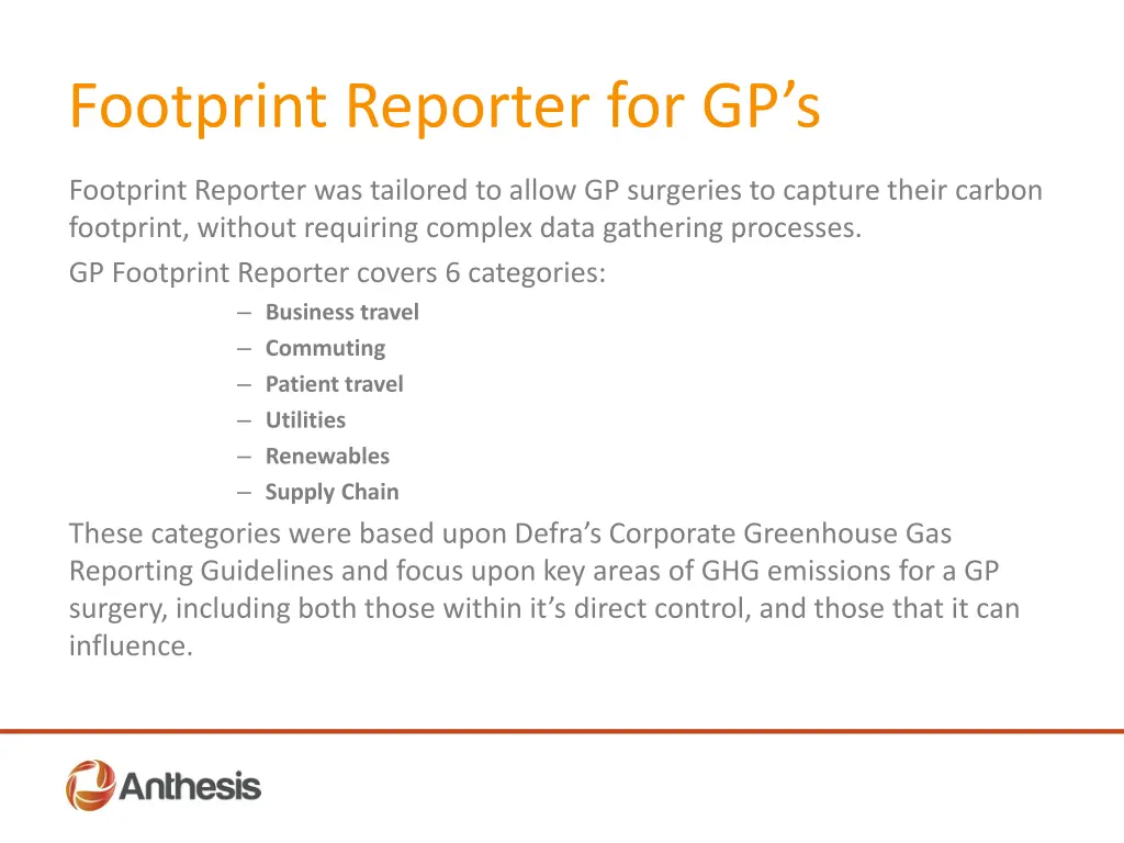 footprint reporter for gp s