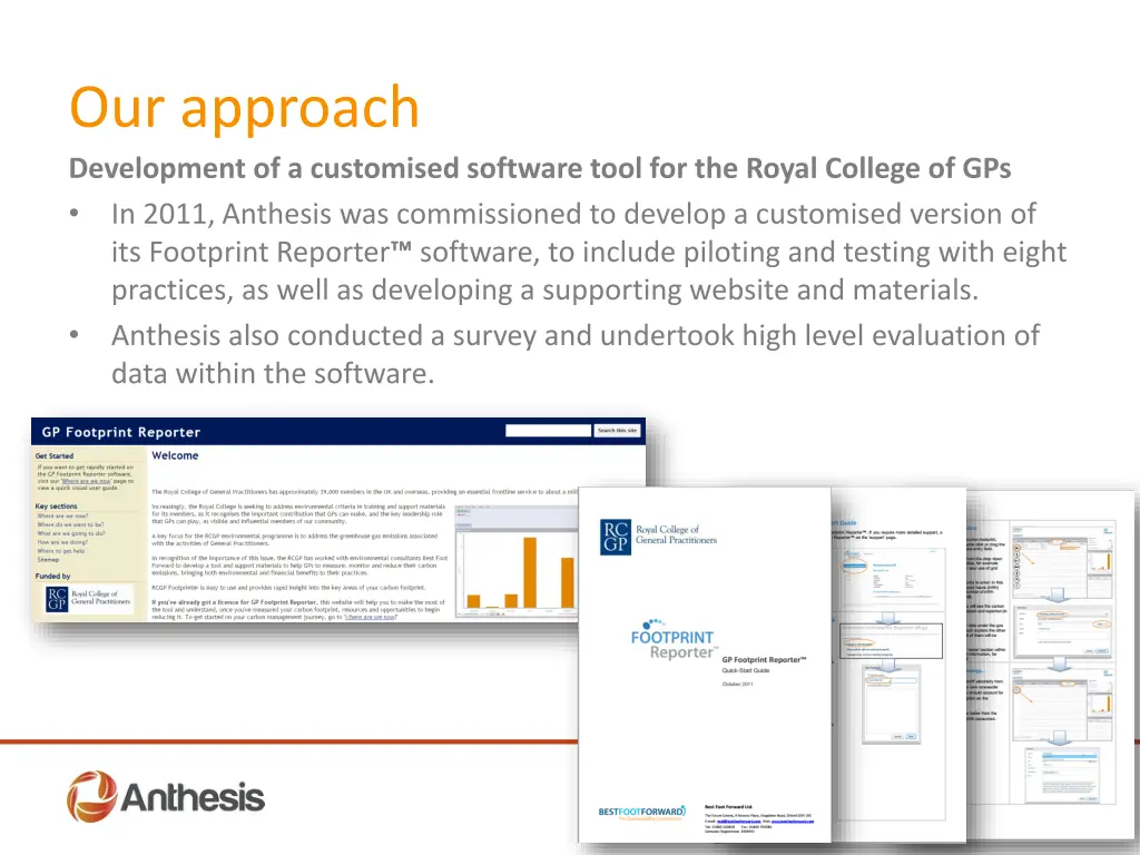 our approach development of a customised software