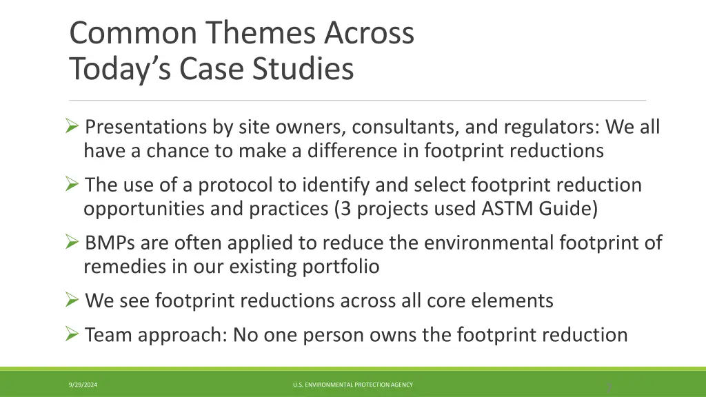 common themes across today s case studies