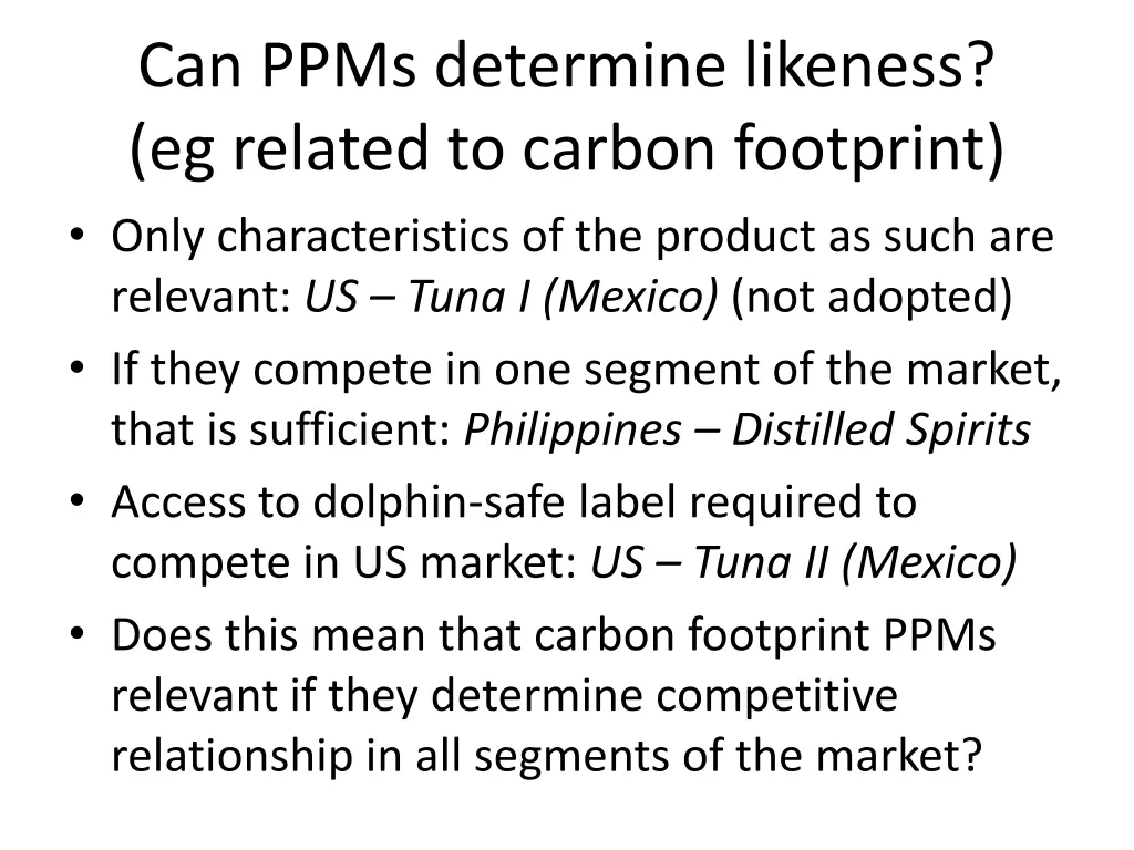 can ppms determine likeness eg related to carbon