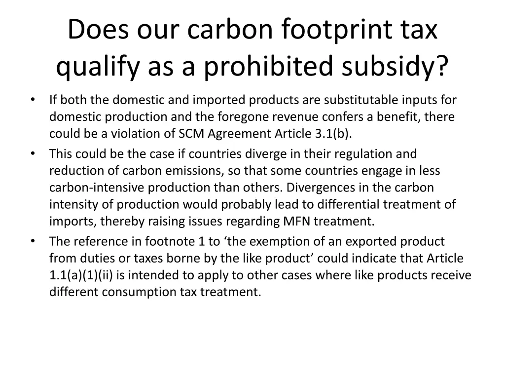 does our carbon footprint tax qualify