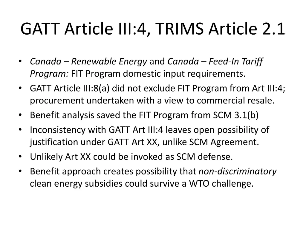 gatt article iii 4 trims article 2 1