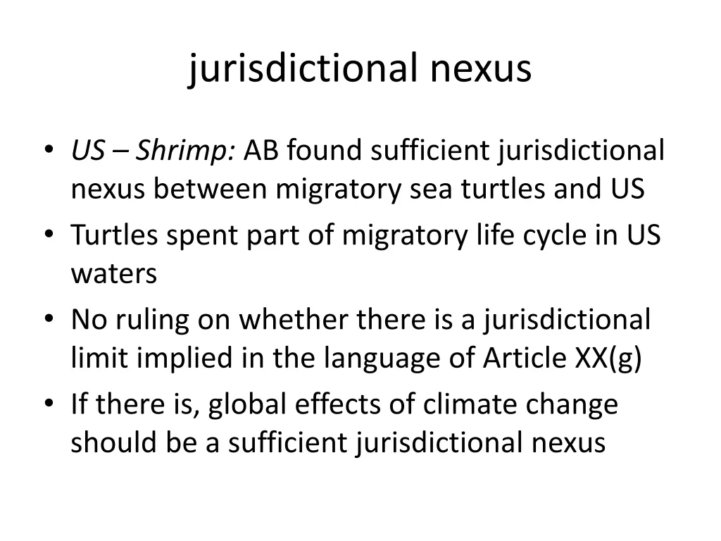 jurisdictional nexus