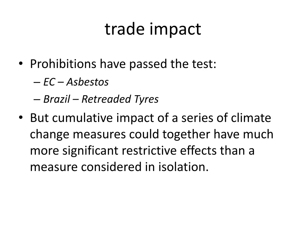 trade impact