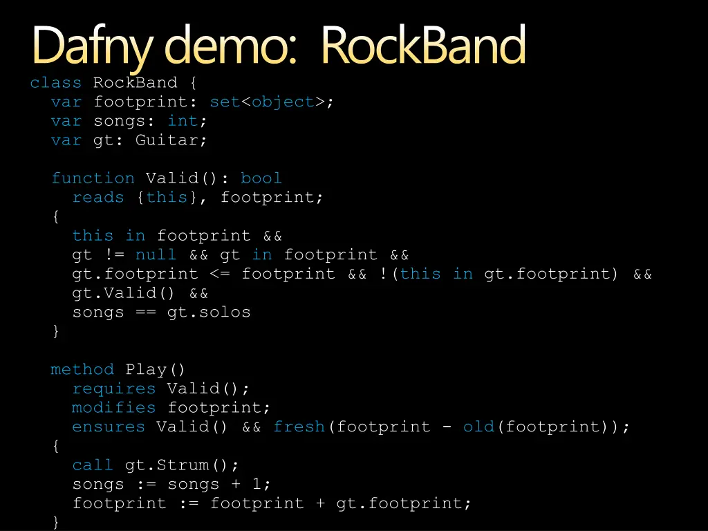 dafny demo rockband class rockband var footprint