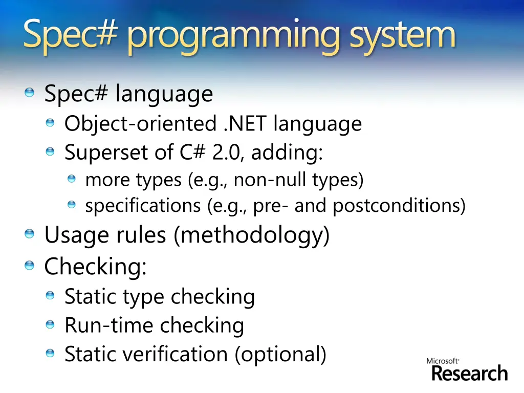 spec programming system