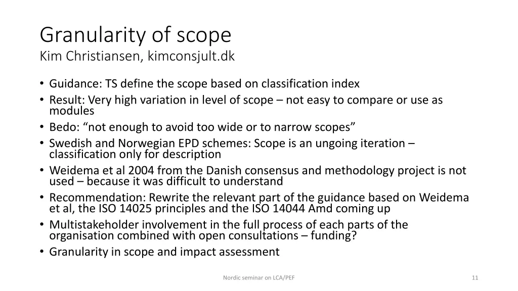 granularity of scope kim christiansen kimconsjult