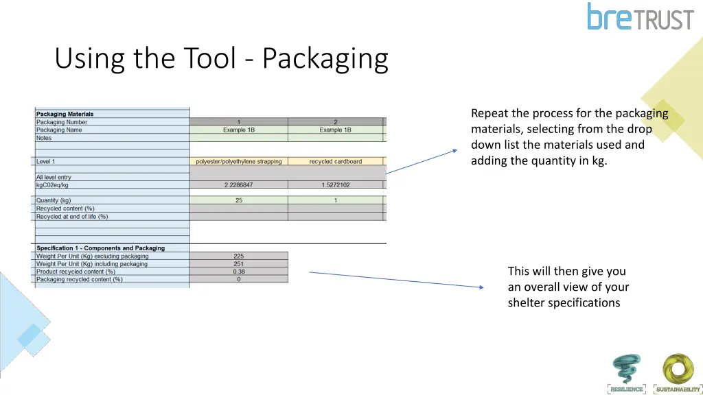 using the tool packaging