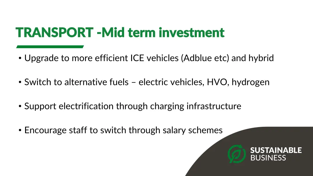 transport transport mid term investment mid term