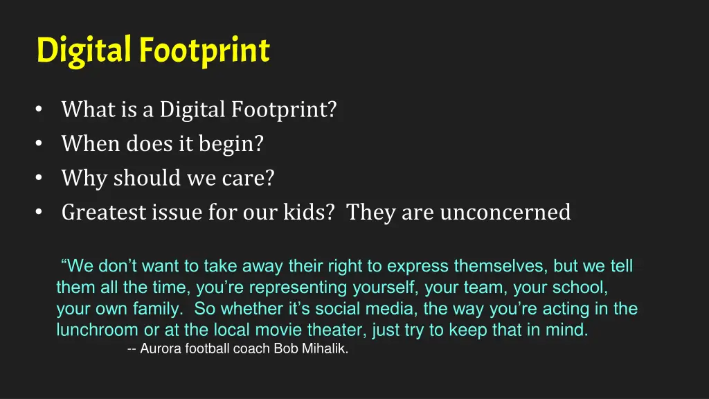 digital footprint