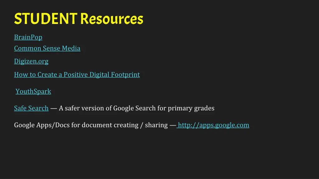 student resources