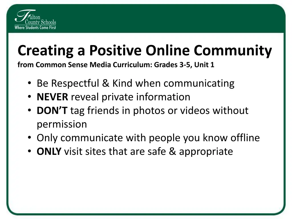 creating a positive online community from common