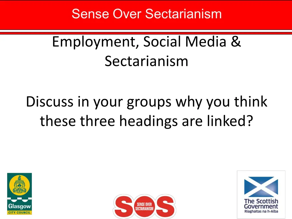 employment social media sectarianism