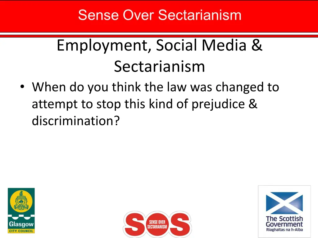 employment social media sectarianism when