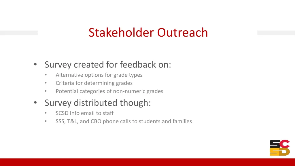 stakeholder outreach