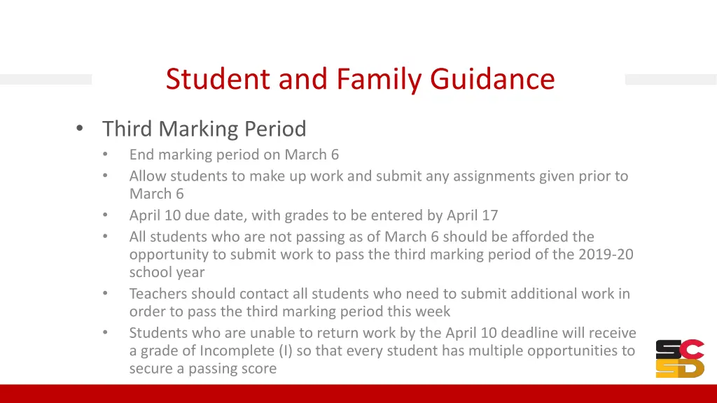 student and family guidance