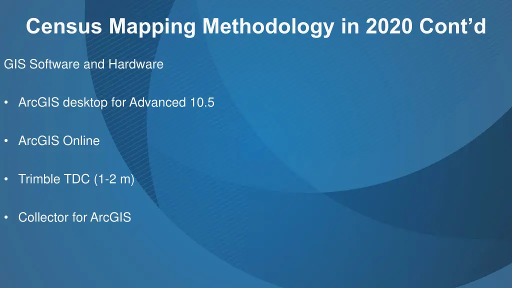 census mapping methodology in 2020 cont d