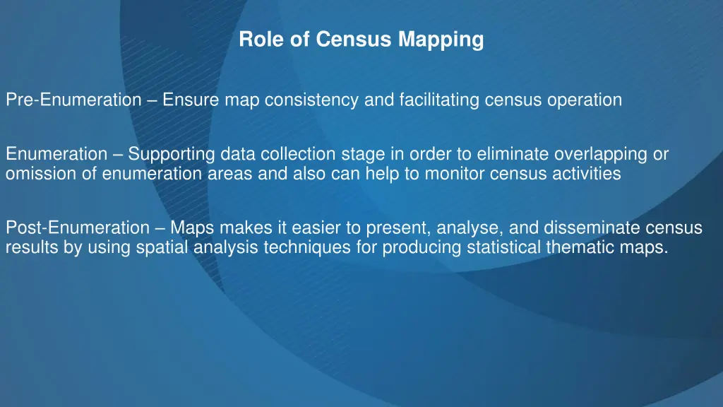 role of census mapping