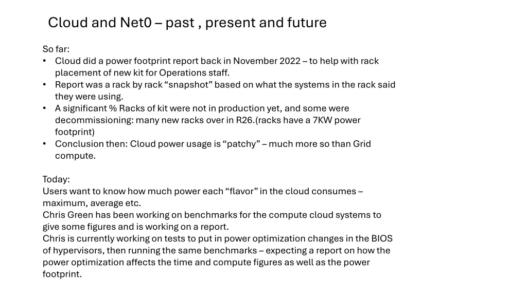 cloud and net0 past present and future