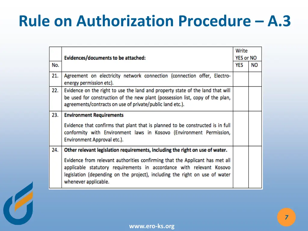 rule on authorization procedure a 3