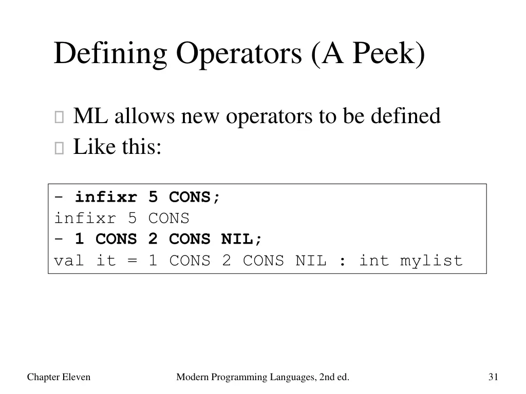 defining operators a peek