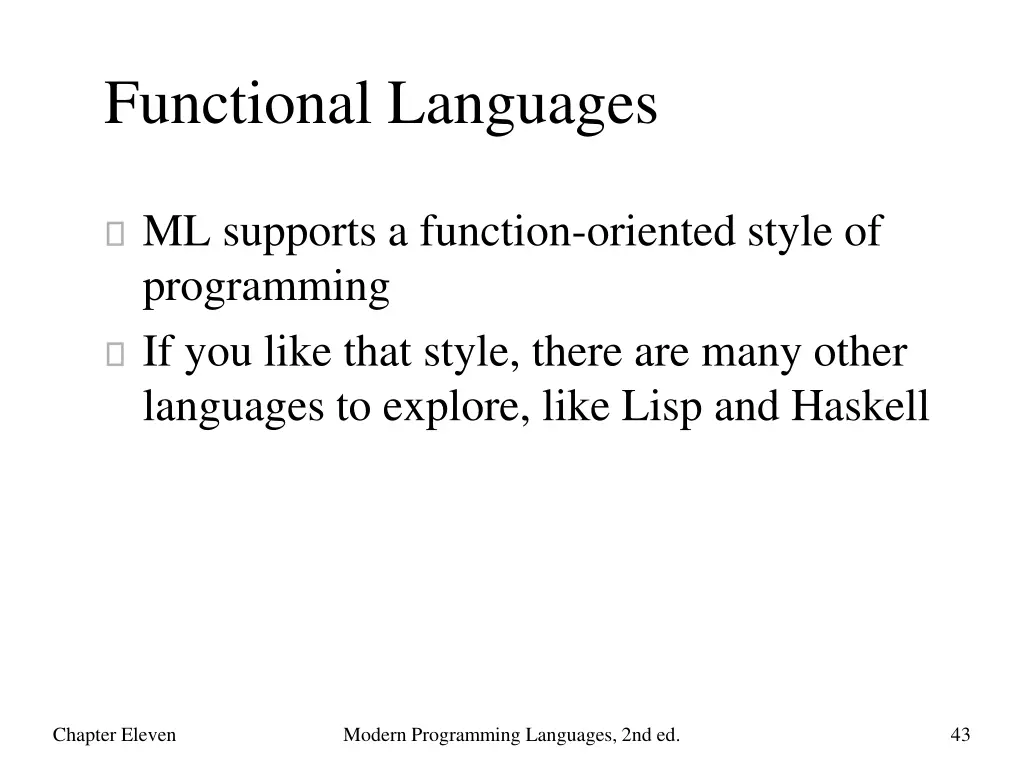 functional languages