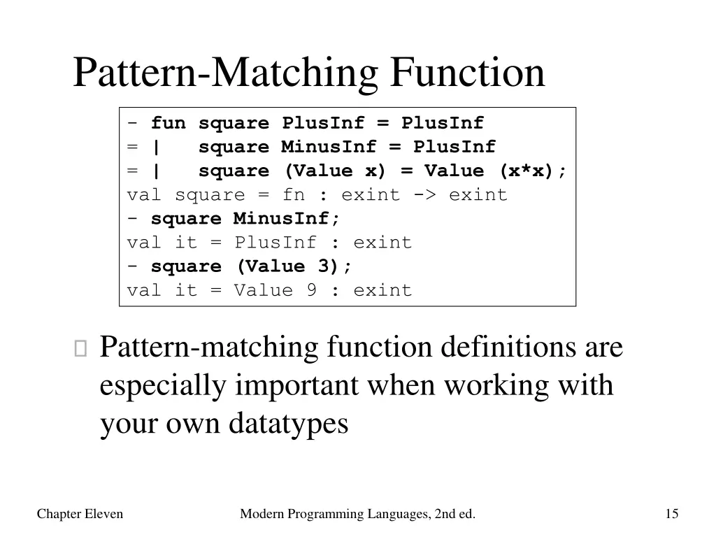 pattern matching function