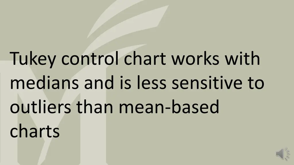 tukey control chart works with medians