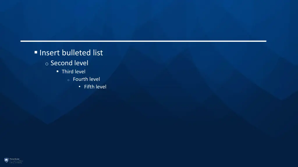 insert bulleted list o second level third level 1