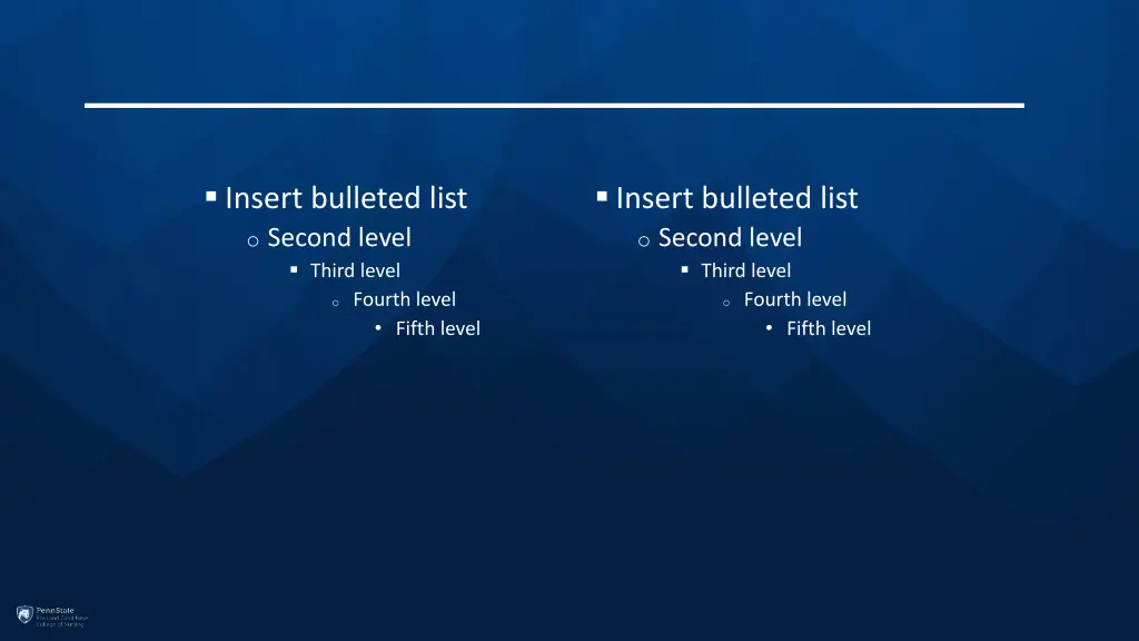 insert bulleted list o second level third level 2